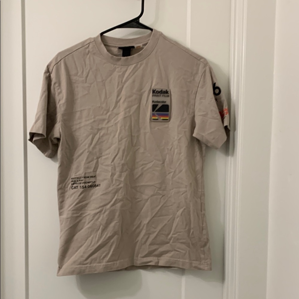 Kodak Tan Short Sleeve Tee Casual Crew Neck